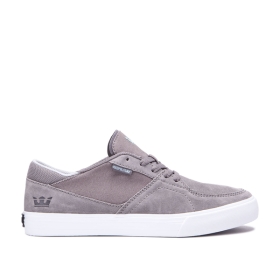 Supra Mens MELROSE Low Top Shoes Grey/white | US-67454